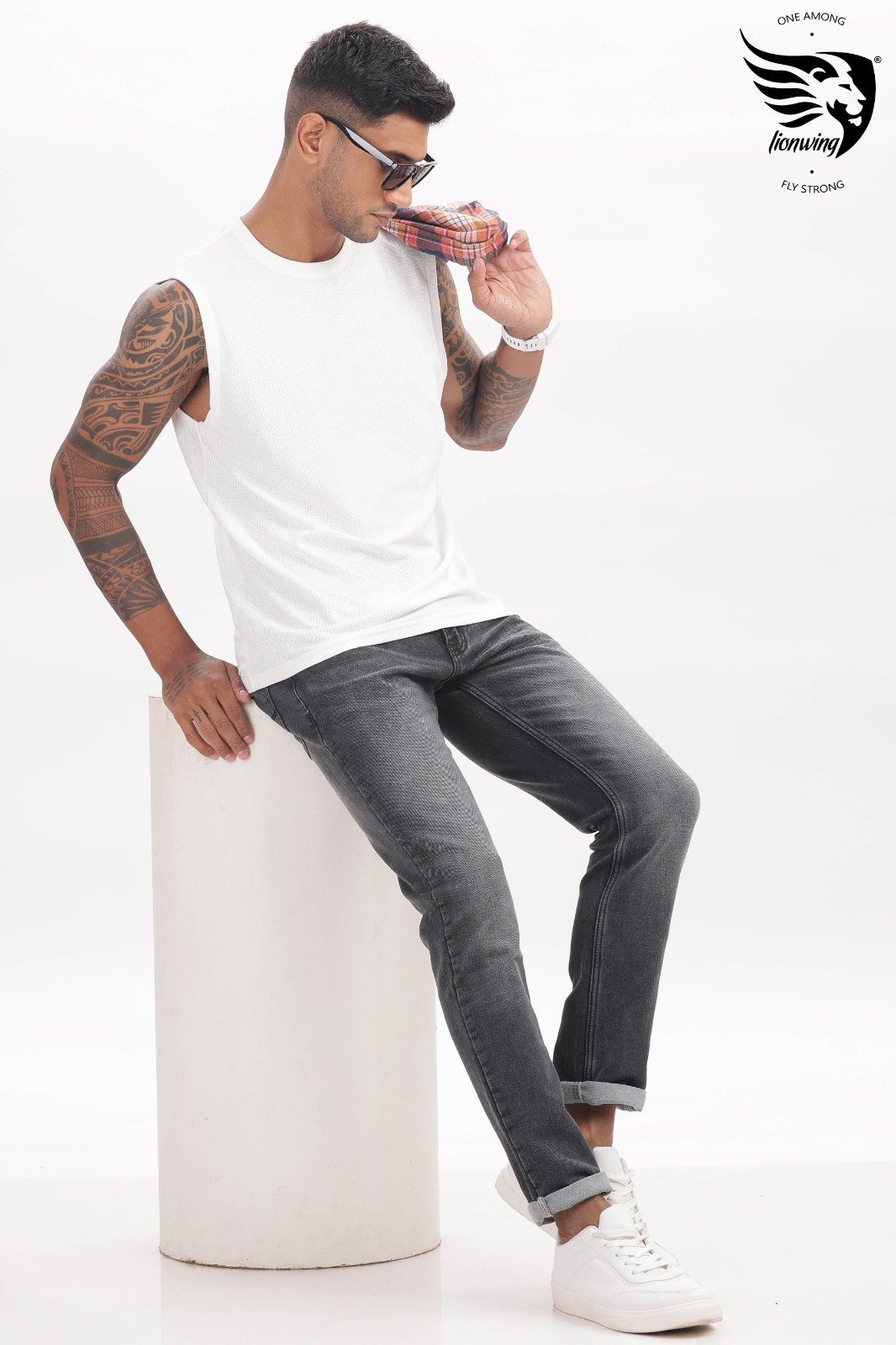 Charcoal Grey Slim Fit Washed Jeans