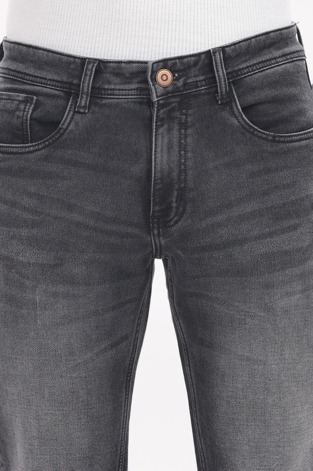 Charcoal Grey Slim Fit Washed Jeans