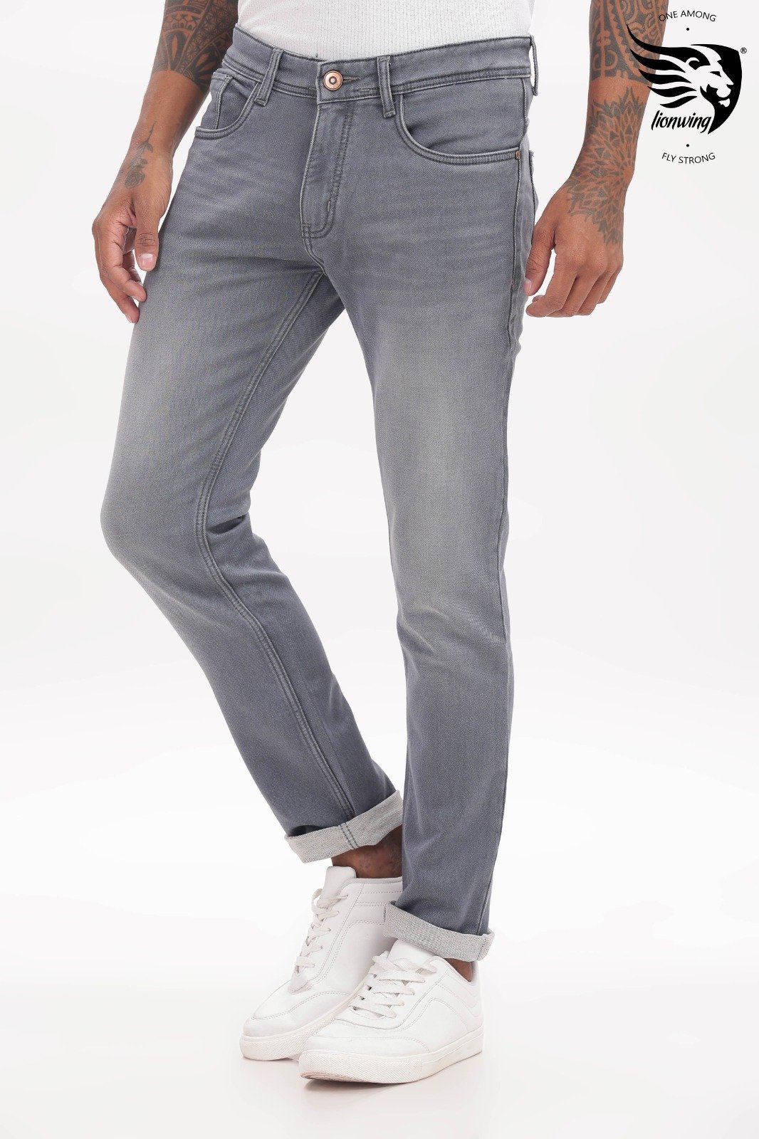 Classic Grey Slim Fit Stretch Jeans