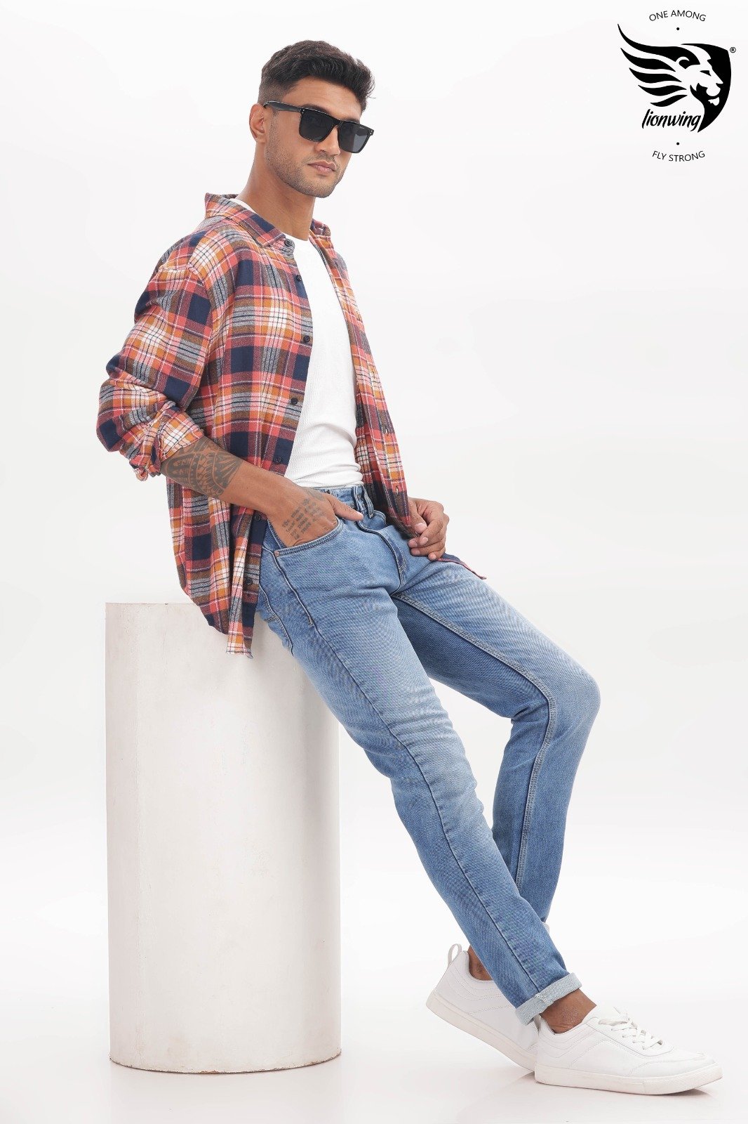 Classic Light Blue Slim Fit Denim Jeans