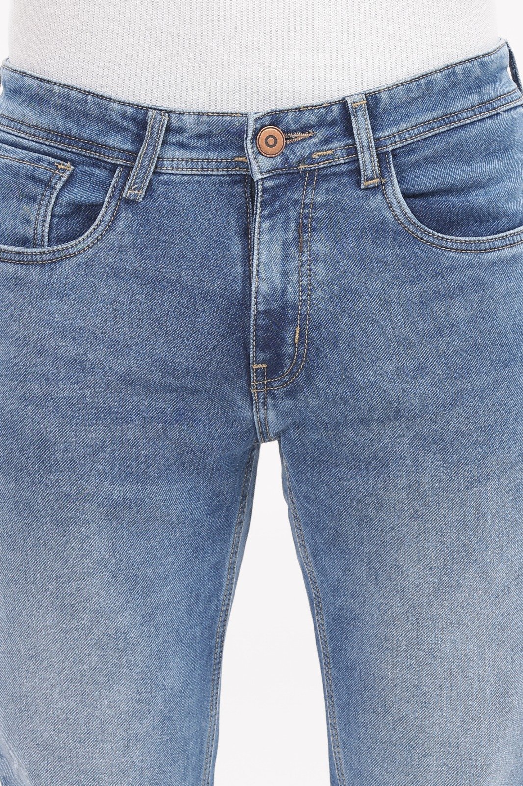 Classic Light Blue Slim Fit Denim Jeans