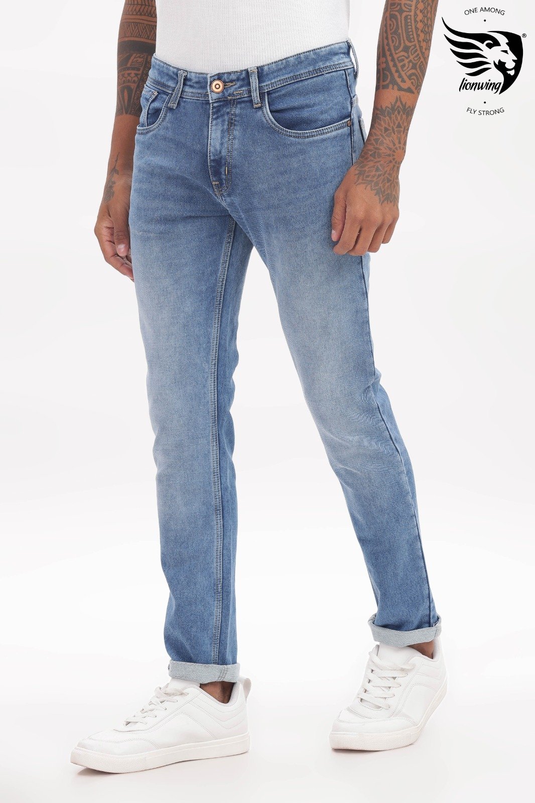 Classic Light Blue Slim Fit Denim Jeans
